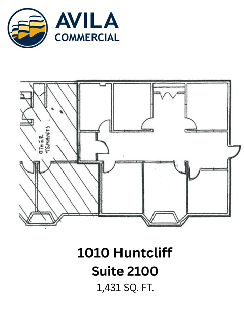 Floor plan for studio, 1431 sqft